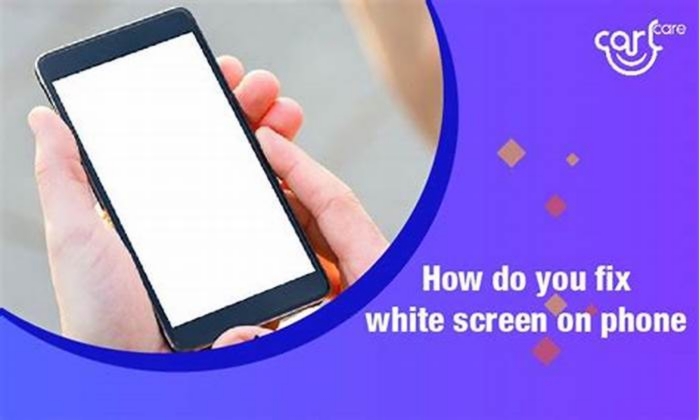 Can a white screen be fixed?